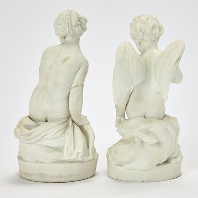 Lot 364 - Pair of Sèvres Biscuit Figures of Cupid and Psyche