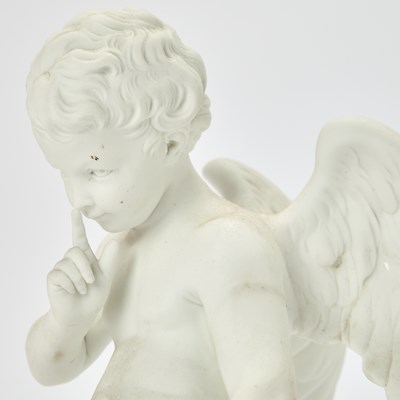 Lot 364 - Pair of Sèvres Biscuit Figures of Cupid and Psyche