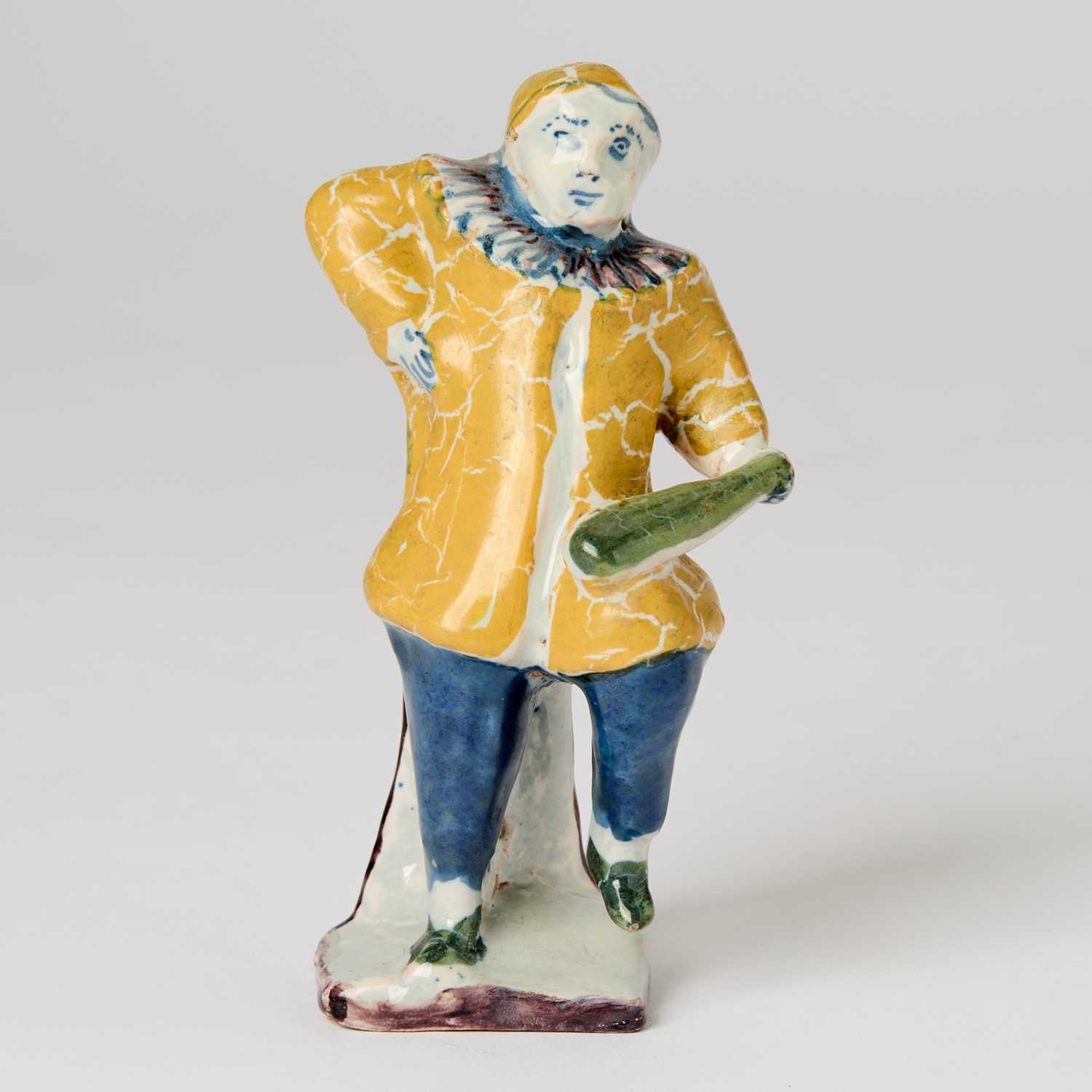 Lot 334 - Braunschweig Faience Figure of Harlequin