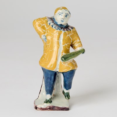 Lot 334 - Braunschweig Faience Figure of Harlequin