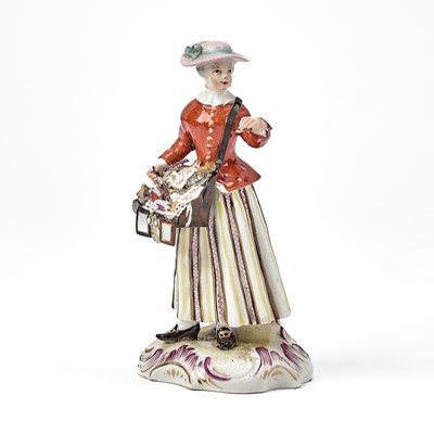 Lot 344 - Fürstenberg Porcelain Figure of a Street Seller