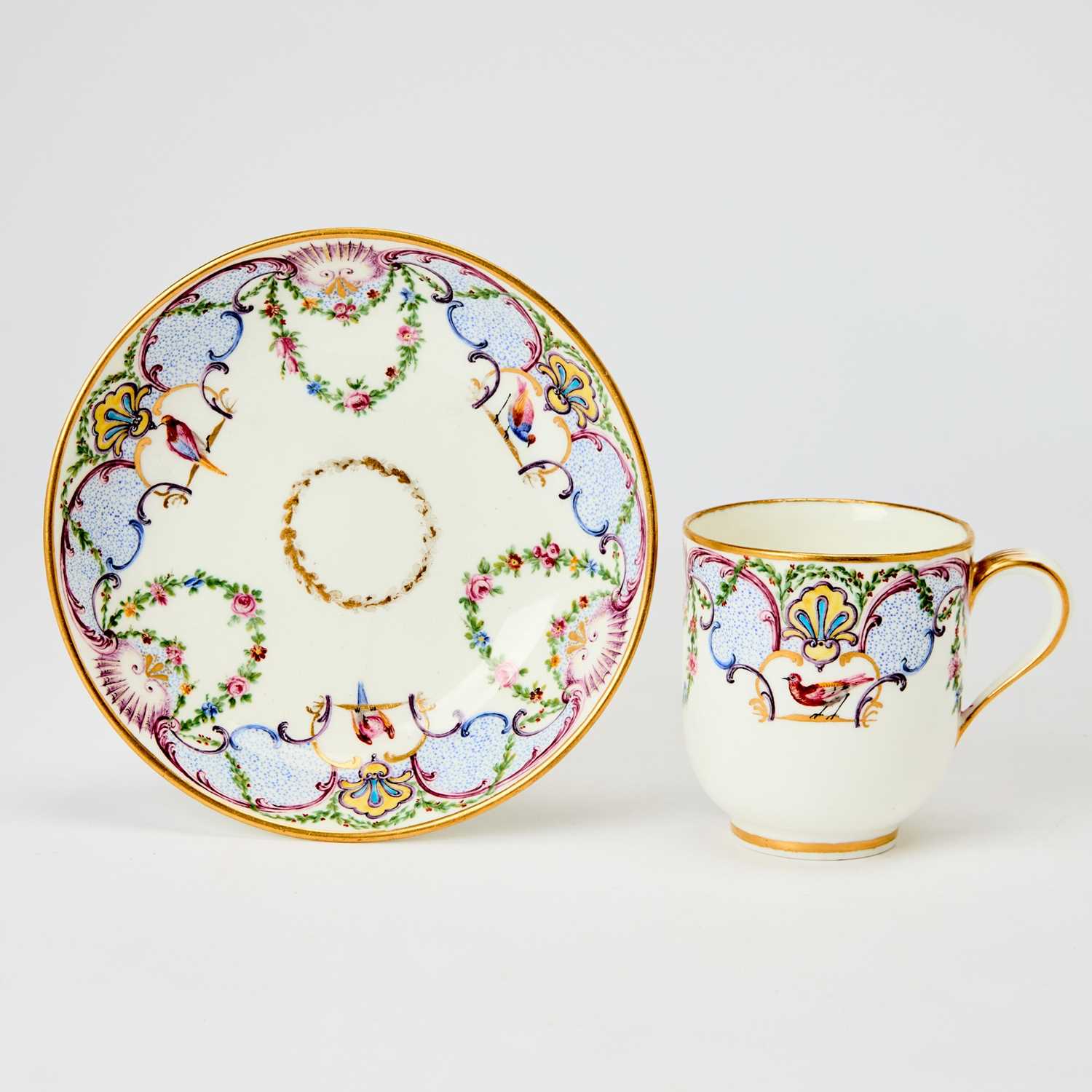 Lot 361 - Sèvres Porcelain Cup and Saucer (Gobelet 'Calabre' et Soucoupe)