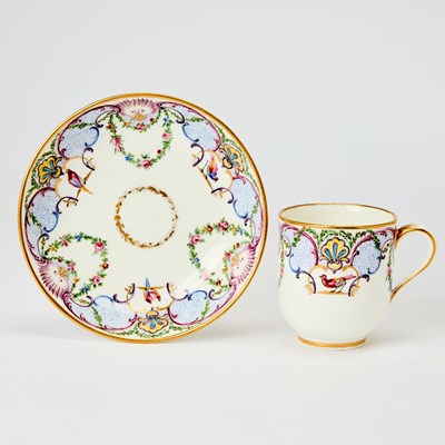 Lot 361 - Sèvres Porcelain Cup and Saucer (Gobelet 'Calabre' et Soucoupe)