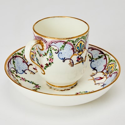 Lot 361 - Sèvres Porcelain Cup and Saucer (Gobelet 'Calabre' et Soucoupe)