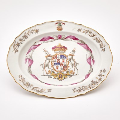 Lot 370 - Derby Porcelain Armorial Platter