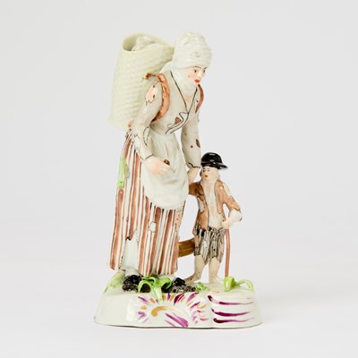 Lot 346 - Limbach Porcelain Group of a Mendicant Mother and Child