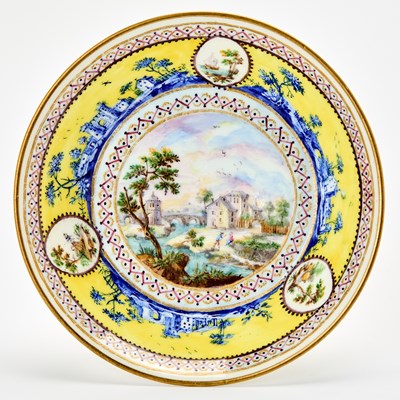 Lot 362 - Sèvres Yellow-Ground Porcelain Saucer