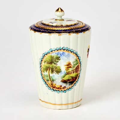 Lot 382 - Worcester Porcelain Tea Canister and Cover