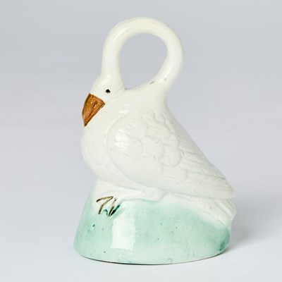 Lot 396 - Staffordshire Model of a Swan