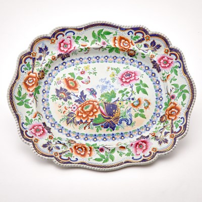 Lot 398 - English Ironstone Shaped Rectangular Platter