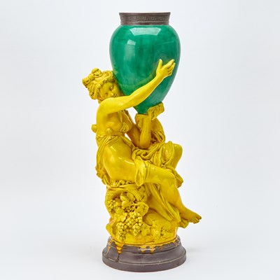 Lot 399 - Minton Majolica Figural Vase