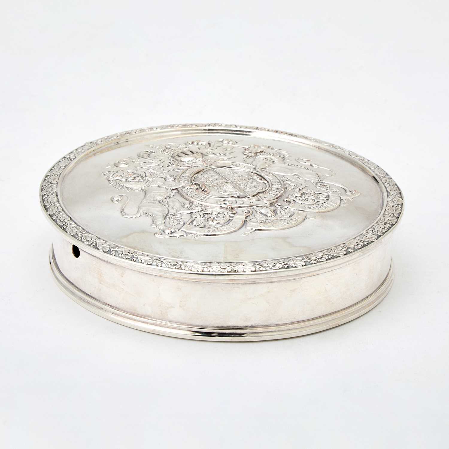 Lot 119 - Edward VII Silver Plated Seal Box