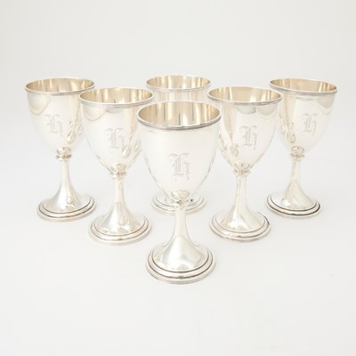 Lot 235 - Set of Six International Silver Co. Sterling Silver Goblets
