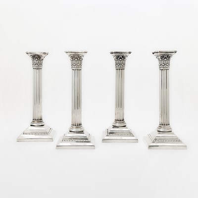 Lot 237 - Set of Four Gorham Sterling Silver Candlesticks