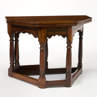 Lot 244 - Charles II Carved Oak Gate-Leg Table