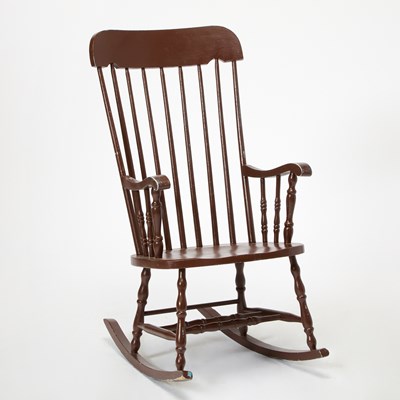 Lot 281 - Painted Wood Windsor Style Rocking Chair