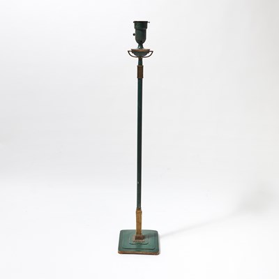 Lot 320 - Green and Gilt-Painted Metal Floor Lamp