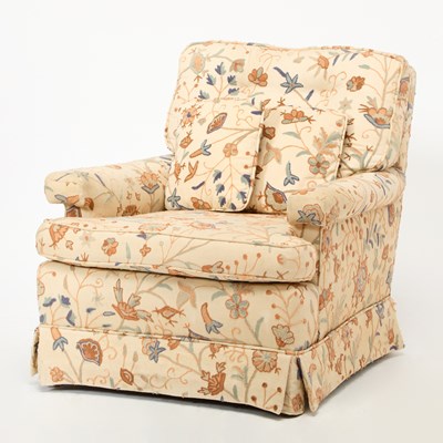 Lot 290 - Floral Embroidered Club Chair