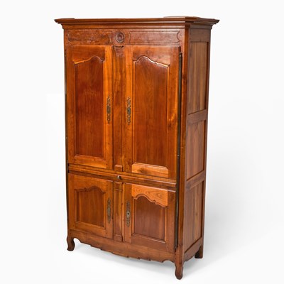 Lot 380 - Louis XV Provincial Cherry and Fruitwood Cabinet