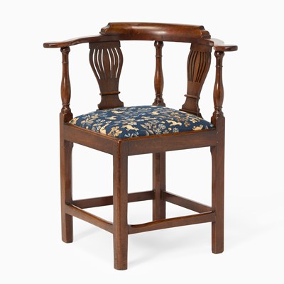 Lot 376 - George II Walnut Corner Chair