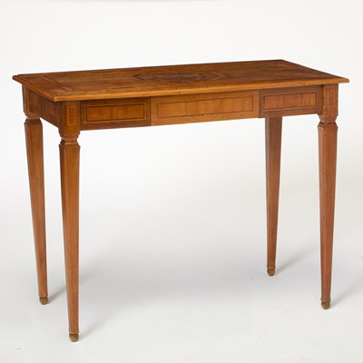 Lot 400 - Continental Parquetry Inlaid Fruitwood Side Table