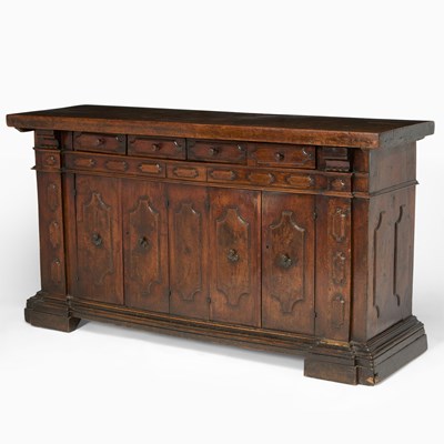 Lot 398 - Bolognese Walnut Side Cabinet