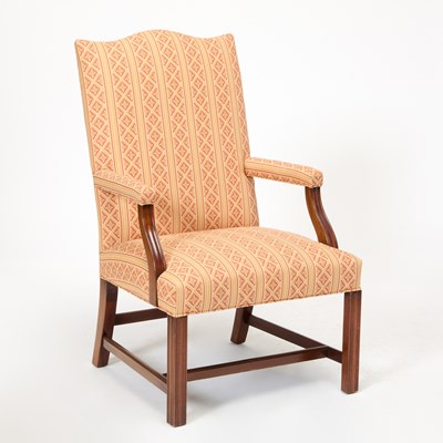 Lot 261 - George III Style Upholstered Mahogany Armchair