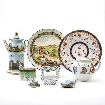 Lot 403 - Group of European Porcelain Table Articles