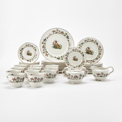 Lot 271 - English Maddock Porcelain "Tally Ho" Pattern Partial Service