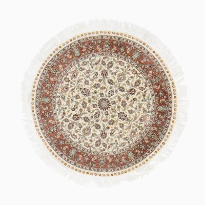 Lot 344 - Sino-Hereke Silk Round Carpet