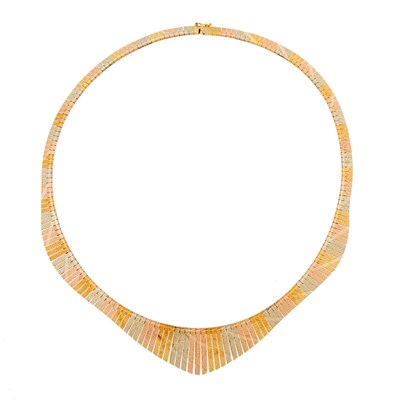 Lot 2085 - Tricolor Gold Necklace
