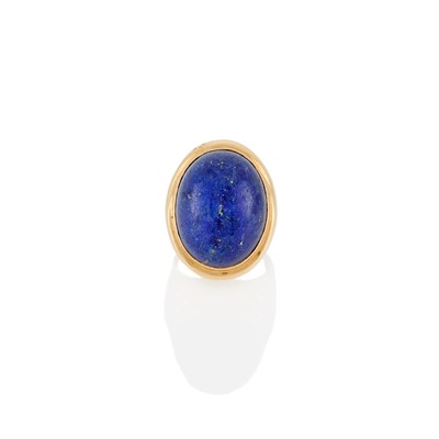 Lot 2096 - Gold and Lapis Ring
