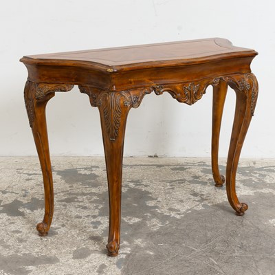 Lot 226 - Rococo Style Stained and Carved Wood Console Table