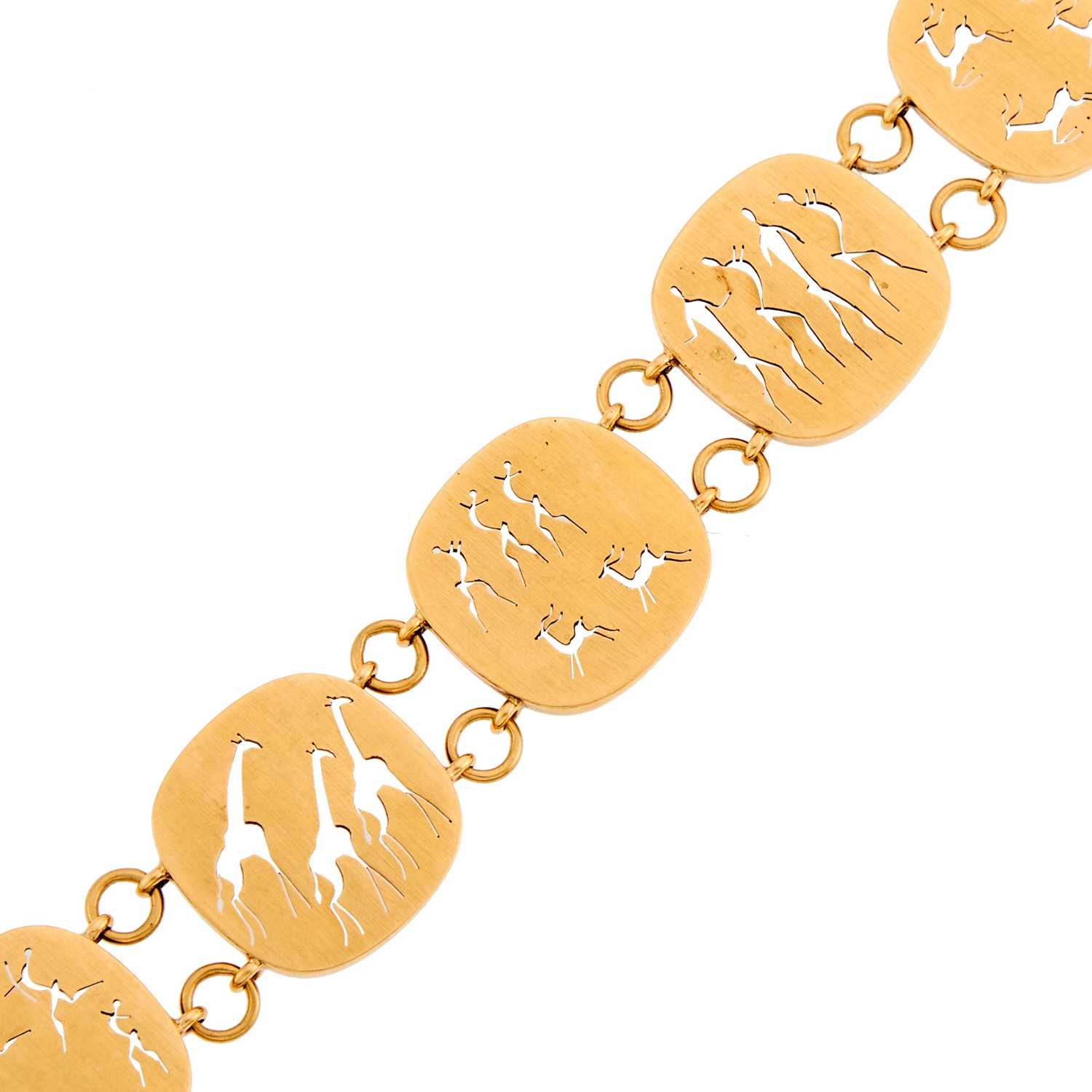 Lot 2341 - Low Karat Gold Bracelet