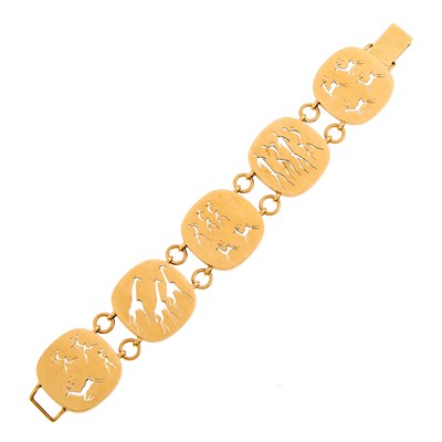 Lot 2341 - Low Karat Gold Bracelet