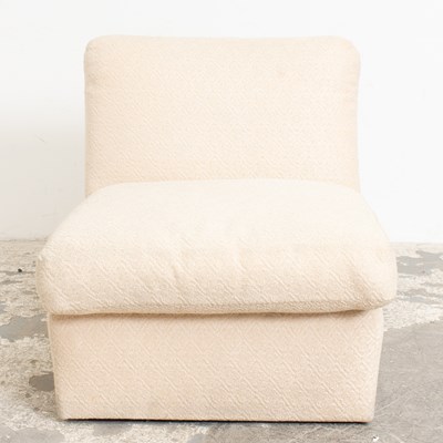Lot 231 - Beige Upholstered Slipper Chair