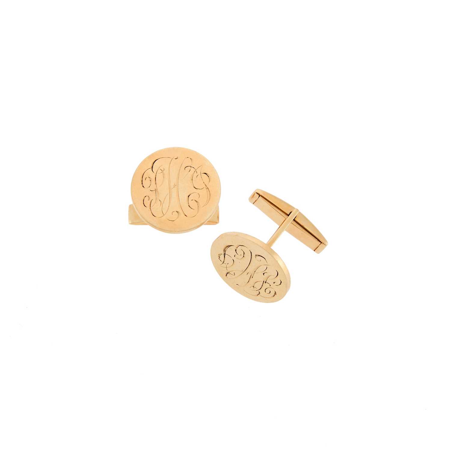 Lot 2322 - Pair of Gold Cufflinks