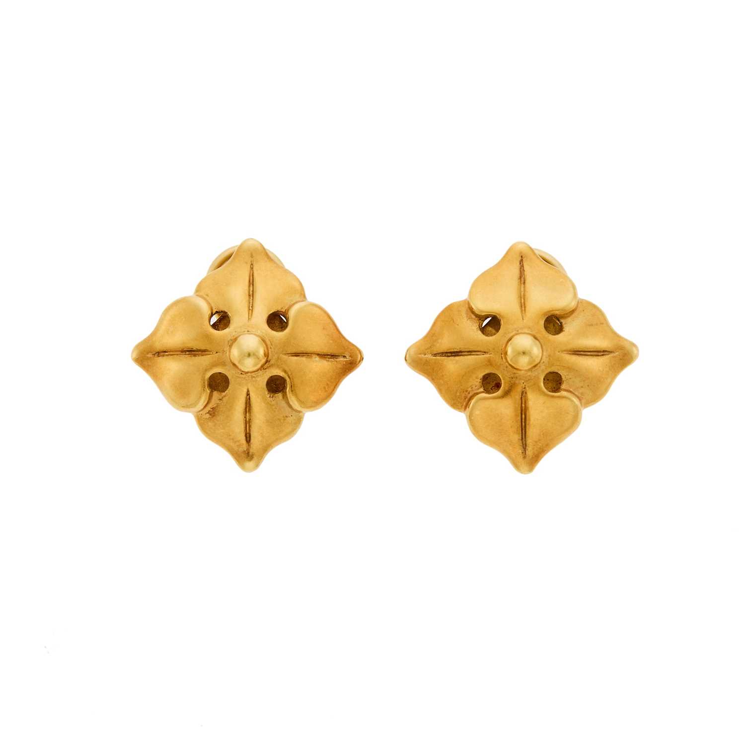 Lot 2223 - Elizabeth Rand Pair of Gold Earclips
