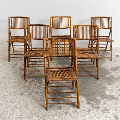Lot 236 - Set of Six Bamboo Folding Chairs