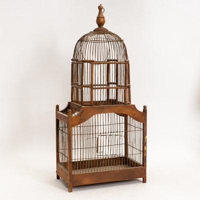 Lot 242 - Brown Painted Birdcage