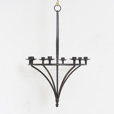 Lot 247 - Painted Iron Eight-Light Chandelier