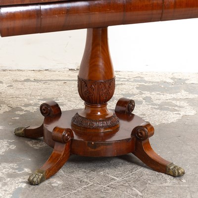 Lot 2 - English Burlwood Drop-Leaf Pedestal Table