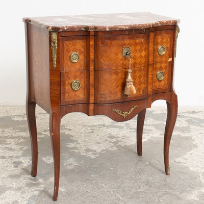 Lot 303 - Louis XVI Style Fruitwood Parquetry Commode