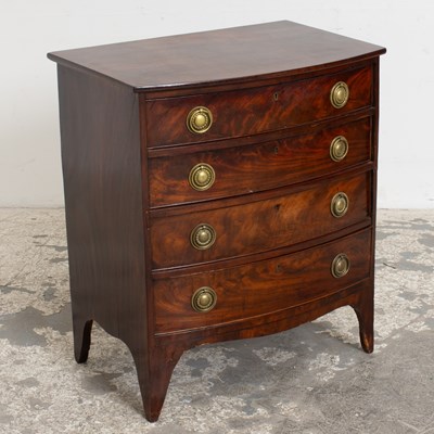 Lot 302 - George III Style Diminutive Bowfront Chest of Drawers