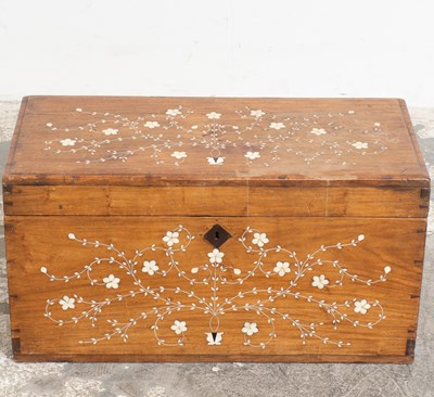 Lot 300 - Continental Bone-Inlaid Walnut Chest