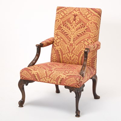 Lot 455 - George II Style Mahogany Library Chair