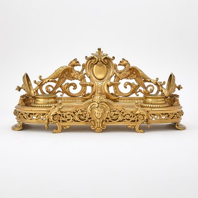 Lot 318 - Louis Philippe Brass and Ormolu-Mounted Inkstand