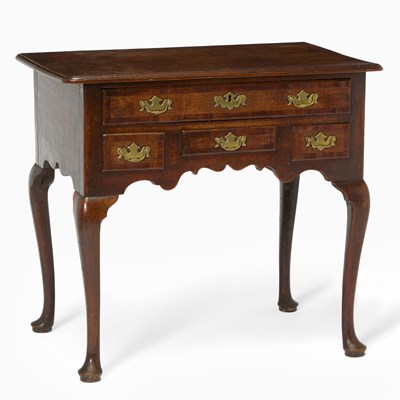 Lot 421 - George II Walnut Inlaid Oak Dressing Table
