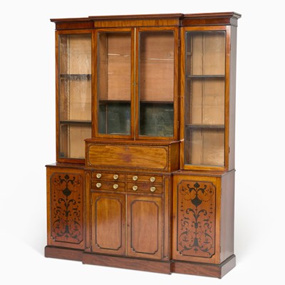 Lot 451 - William IV Part-Ebonized Mahogany Bureau Bookcase