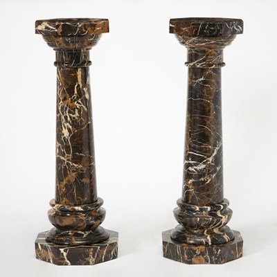Lot 244 - Pair of Marble Pedestals